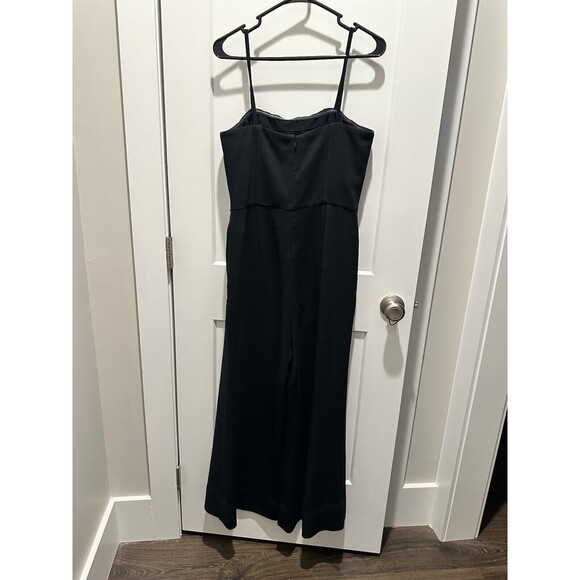 Vineyard Vines Women’s Size 10 Solid Black Spaghetti Strap Sleeveless Jumpsuit - Picture 3 of 4